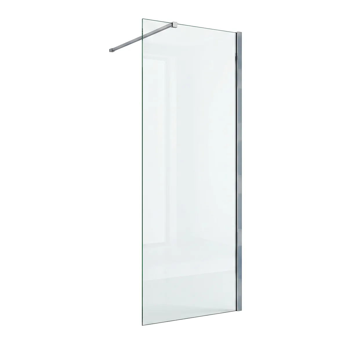 Fijo Caribe — Mampara ducha Caribe Fija 100 Cromo