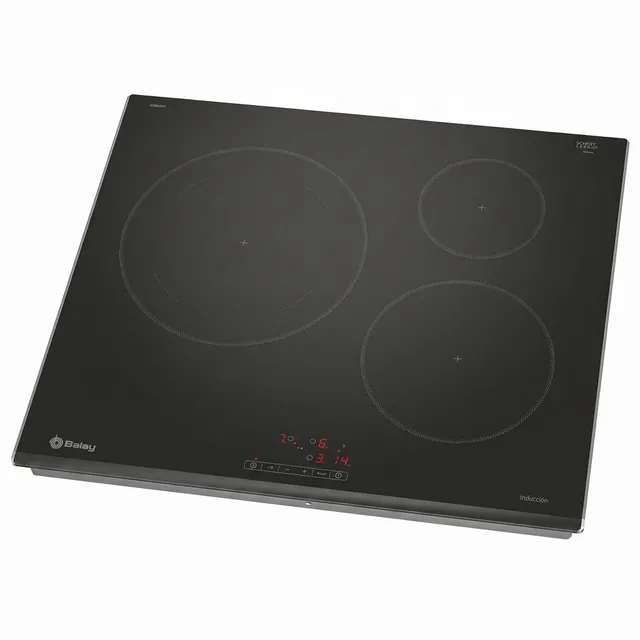 Placa induccion encastrable 60 cm 3 zonas (zona 24 cm)