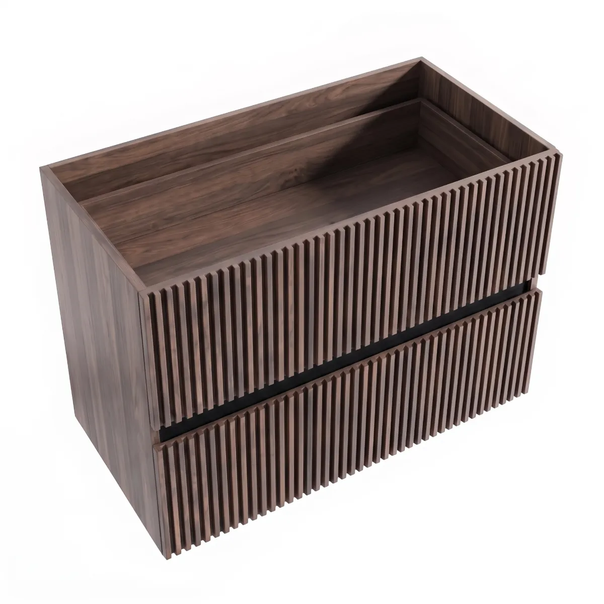 Mueble Palillado Nova Geo — Mueble baño Nova Geo Alistonado Nogal 100