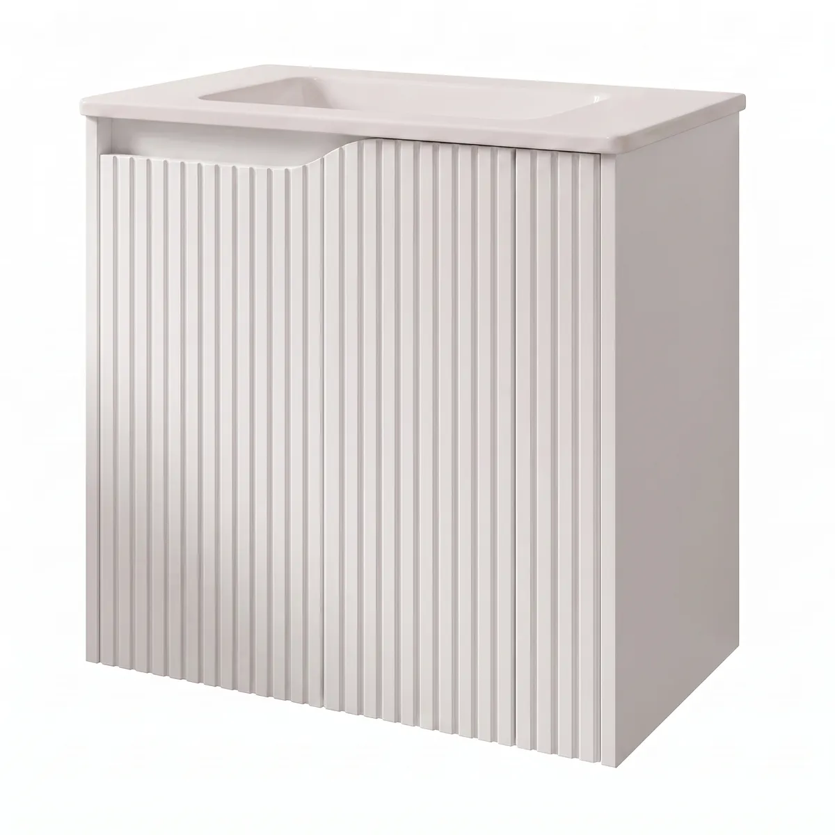 Mueble baño + pila integrada 50 cm Nova Mini — Mueble baño + pila integrada 50 cm Nova Mini Blanco